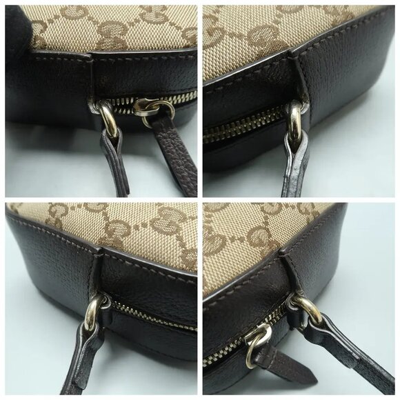 GUCCI Webby Bee Brown Cloth Shoulder Bag 659-022825 - Picture 7 of 11